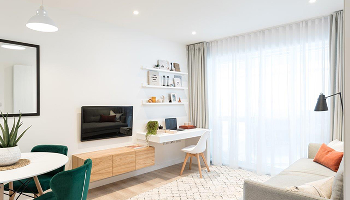 The living room in a Pocket home.