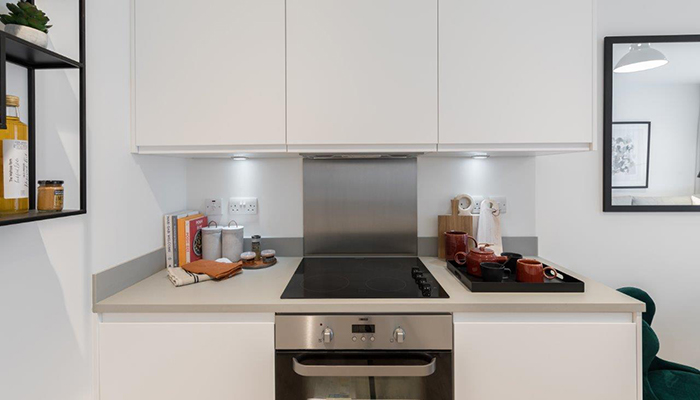 The kitchen in a Pocket home.